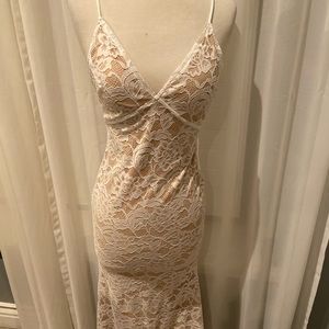 Ivory/ Nude woven Mermaid Dress